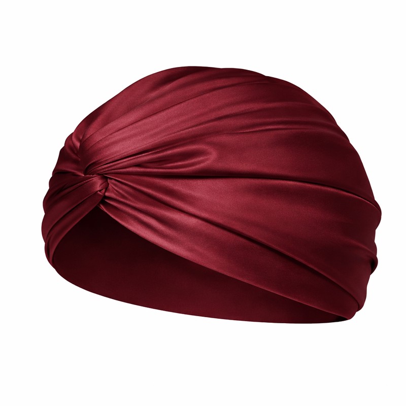 Casa Della Silk Rituale Mulberry Silk Hair Turban – Bordeaux