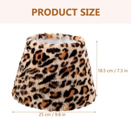 Cabilock Retro Fabric Lampshade in Cylinder Design E27 Lamp Shade for Floor Lamp and Table Lamp Vintage Leopard Pattern Light Accessories for Living Room and Bedroom
