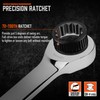 HORUSDY 10-Piece Extra Long Ratcheting Wrench Set with Tool Bag,