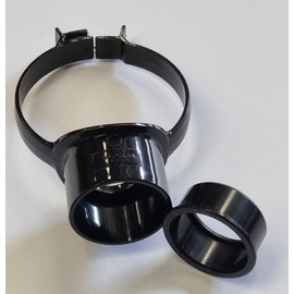 Floplast Soil Pipe Black Strap Boss with 50mm Solvent Boss Adapter