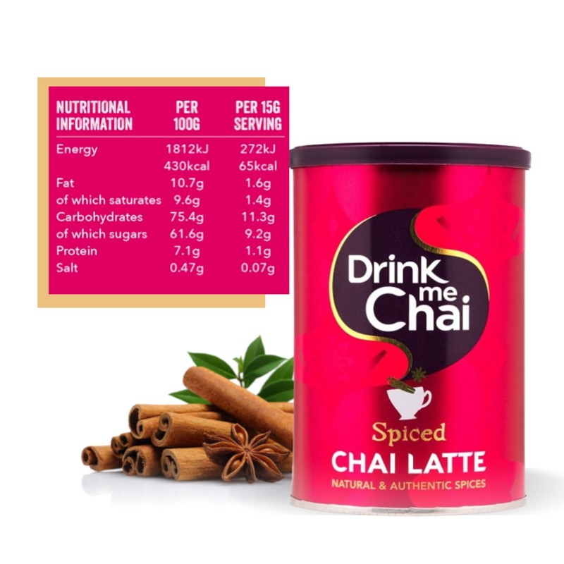 Chai Latte Powder Bundle Includes: 1x Drink Me Chai Spiced