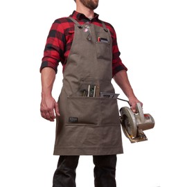 Hudson Durable Goods - Heavy Duty Waxed Canvas Work Apron - Grey