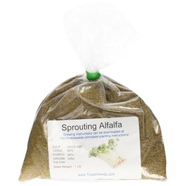 Todd's Seeds - Bundled Chemical Free Alfalfa Sprouting Seeds, 1Lb, & Sprouter's Choice Mix Containing Broccoli, Radish, Arugula, Cress, Mizuna Mustard, Tatsoi Mustard, & Cabbage, 1Lb, Total of 2Lbs.
