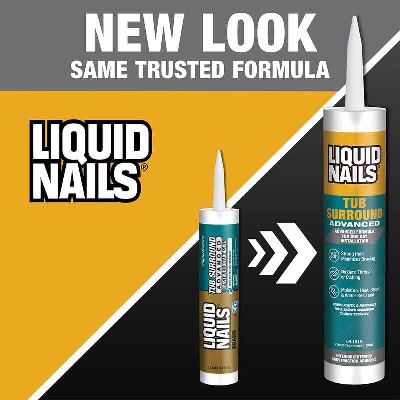 Liquid Nails Tub Surround Interior/Exterior Advanced Construction Adhesive, 10oz