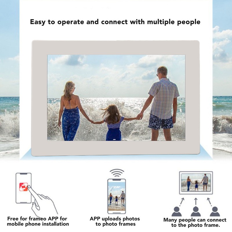 10 Inch WiFi Digital Picture Frame IPS Touch Screen Easy