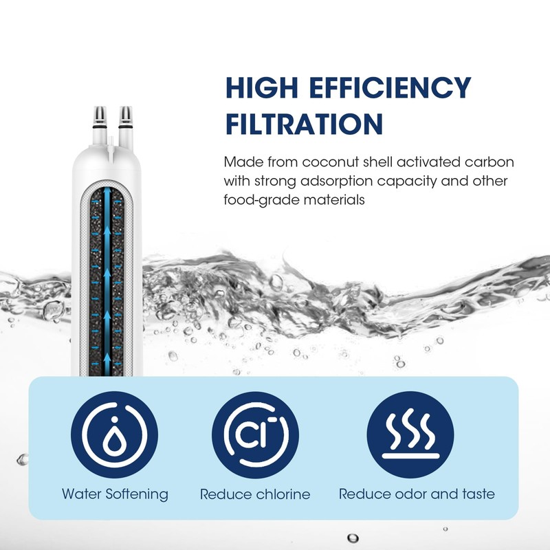 MARRIOTTO MRW4 Refrigerator Water Filter Compatible with EDR3RXD1, 4396841, 4396710,