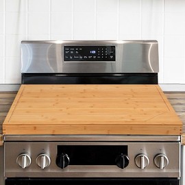 Wood Gas Stove Cover Board - Cooktop Covers for Stove Top, Stovetop Cover Noodle Board for Gas Stove, Stove Cover for RV Stove, Extra Counter Space for Kitchen Utensils