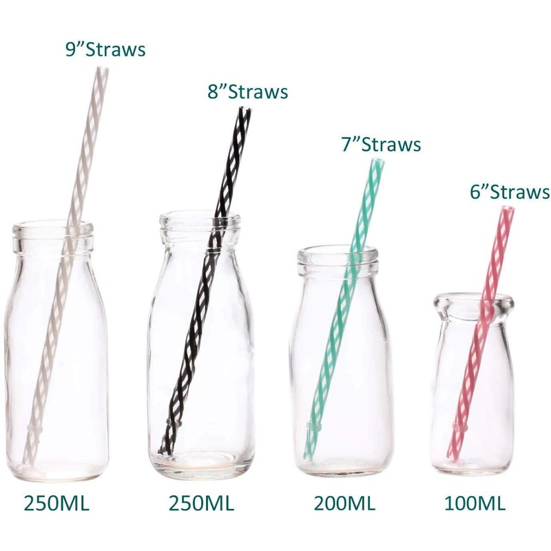 Dakoufish 12 Piece 10 Inch Reusable Plastic Thick Drinking Straws