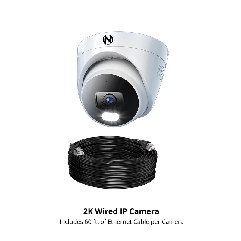 Night Owl Wired IP 4MP Deterrence Dome Camera with 2-Way