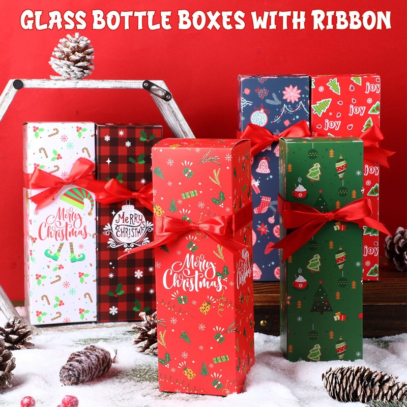 Windyun 36 Pcs Christmas Gift Boxes with Ribbon for Tumbler