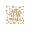 Caspari Confetti Happy New Year Paper Cocktail Napkins in White