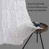 WestWeir Ruffle Shower Curtain,84-inches Extra Long,White Ruffled Bath Curtains for