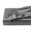 King Silk Satin Fitted Sheet, Soft Deep Pocket Single Bottom