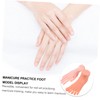 SAFIGLE 2PCS Bendable Fake Nail Practice Hand and Foot Models
