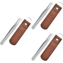 NOLITOY 3 Sets Men's Nose Hair Trimmer Tweezers Set Nose Hair Scissors for Men