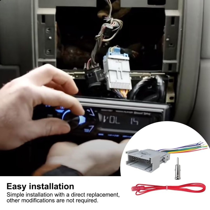 GruDawu Car Stereo Radio Wiring Harness Adapter Connector Replacement for