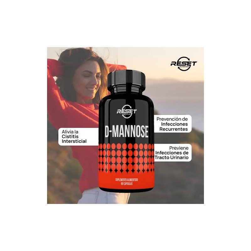 Reset Nutrition D-mannose Salud Urinaria Infecciones 90 Cáps Sabor Sin
