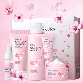 Etuanxi Set Cuidado Facial Kit Cereza Mujer Regalo Adolescentes Sets Kits Limpiador Tónico