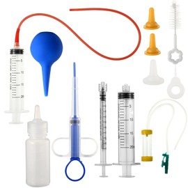 Zubebe 15 Pcs Puppy Whelping Supplies Puppy Feeding Tube Kit Includes Pet Feeding Bottle Nipples Dog Kitten Nursing Syringes Pill Shooter Dispenser 10 ml 15 ml Tool for Kitten Animals