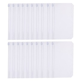 A6 Binder Bags, Rluobo Pack of 20 PVC 6 Holes Binder Zip Folder Waterproof Money Budget Envelopes for Notebook Planner Insert Pages Loose Leaf Bags, Budget Planner Accessories