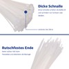 AGT Kabelbinder Klebesockel: 200er-Set UV-beständige Kabelbinder mit Sockel, weiß (Montagesockel)