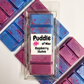 Puddle of Wax - Raspberry Slushie Soy Wax Melt Snap Bar - 50g - Fruity Scent - Vegan Friendly - Made in the UK