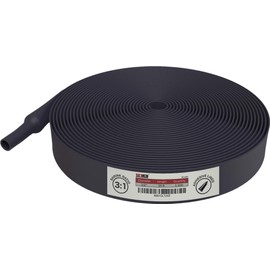 Dual Wall Adhesive Marine Heat Shrink - 25 Ft Roll - 1/2 Inch Diameter - Black