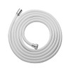 OFFO Shower Hose, 138 Inches Premium RV PVC Handheld Shower Head Hose Flex Hoses Extension with Brass Insert and Nut for Bathing Toilet Cleaning Pet Bathing Smooth White