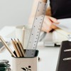 4 Pack Clear Plastic Ruler, Metric Rulers 30cm, 12 Inch