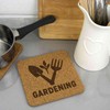 Azeeda 'Gardening Tools Design' Square Cork Trivet/Pot Stand (TR00030784)
