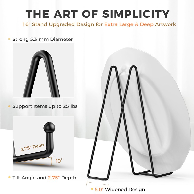 TR-LIFE 16 Inch Heavy Duty Plate Stand (2 Pack) -