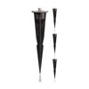 ledscom.de 4 Pieces Garden Ground Spike, for Garden Lights, Black,