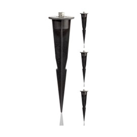 ledscom.de 4 Pieces Garden Ground Spike, for Garden Lights, Black, 17cm, 45mm Ø