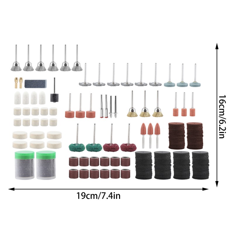 347Pcs Grinding Sanding Polishing Rotary Tool Wheel Accessory Kit Set