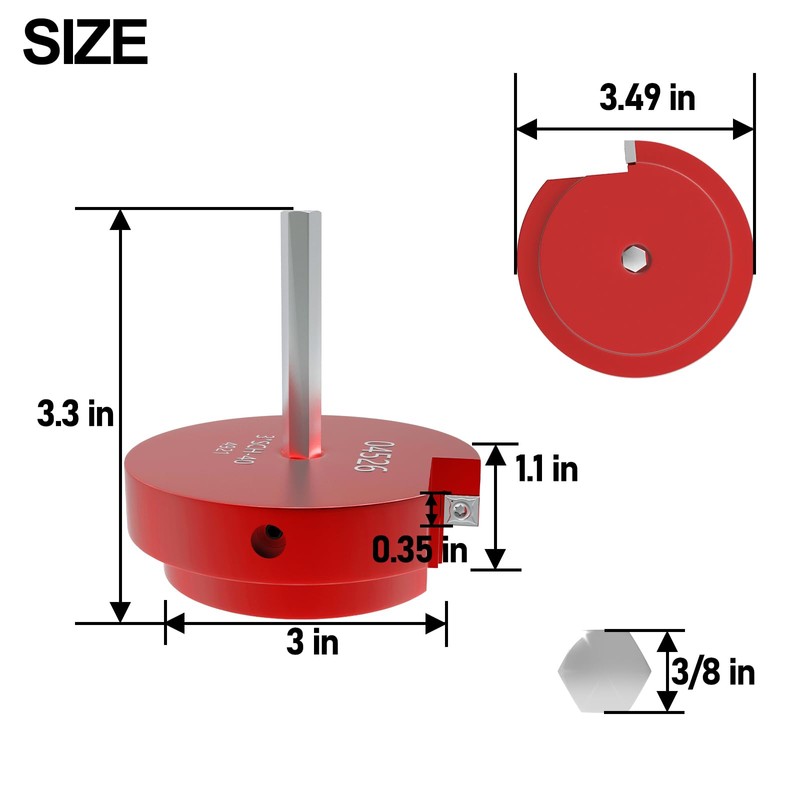 Mskilrh PVC Fitting Saver PVC Pipe Reamer 3 Inch Head,