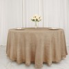 Tableclothsfactory 120" Natural Jute Faux Burlap Round Tablecloth | Boho