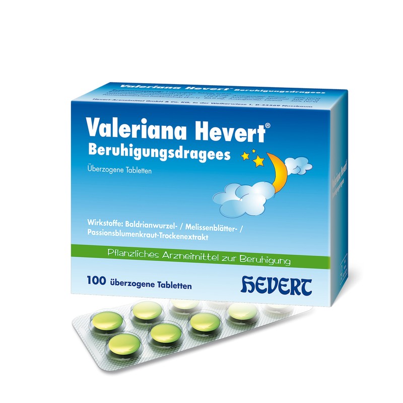 Valeriana Hevert Beruhigungsdragees, 100 St. Tabletten