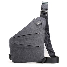 Dwenles Anti Theft Travel Bag,Slim Sling Bag, Crossbody Purse Bags for Women Men (Gray-Right Shoulder)