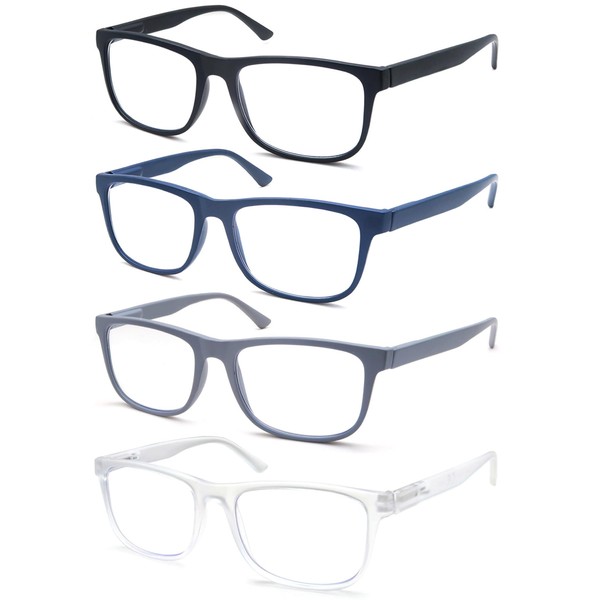 OLOMEE Large Reading Glasses Mens Oversized Wide Readers +1.00 Lightweight