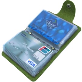Mocasor Credit Card Holders for Women Men Bank Card Case (Green)