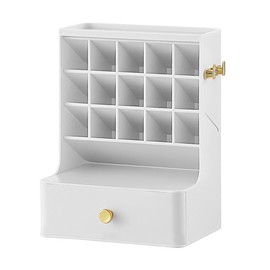 Cosmetics Storage Box Multifunction Large Space Makeup Organizer Drawer for Jewelry Lipstick Cosmetics Molly White