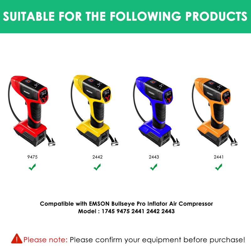 12V Charger for 1745 9475 Bullseye Tire Inflator Compatible with