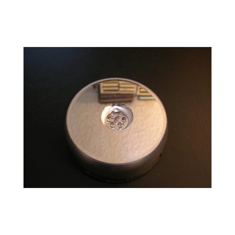 Lighted display mirror turntable 4" 7 LED lights ac-dc free