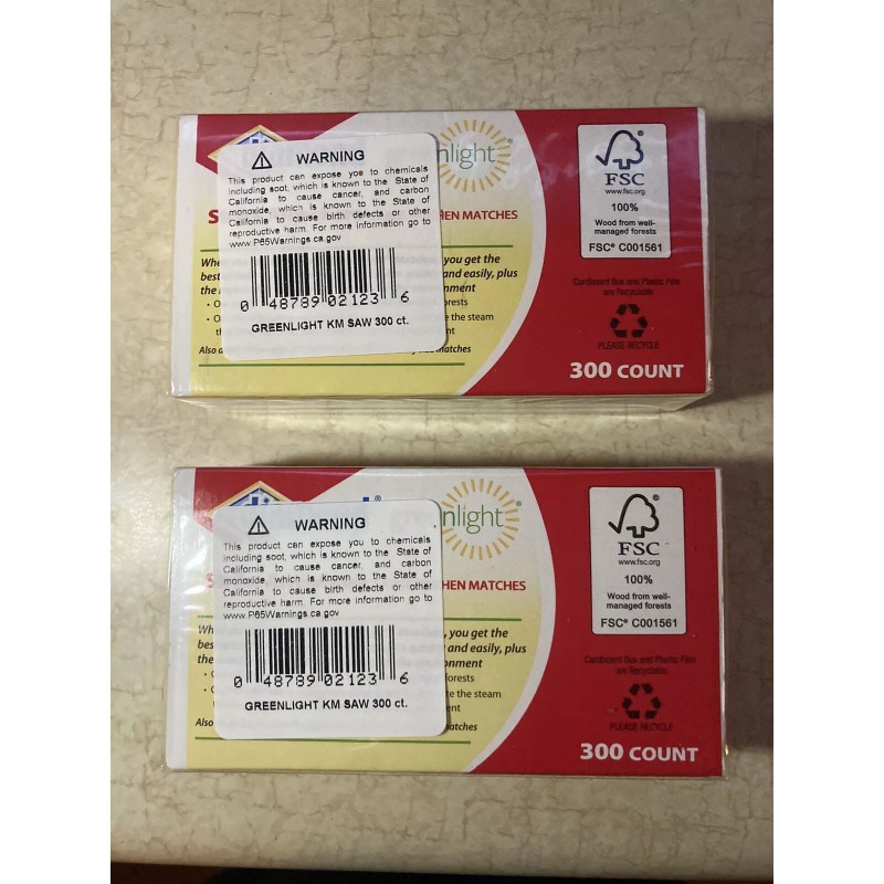 (2 boxes) (300 per box)Vintage Diamond Strike Anywhere Matches