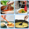 4Pcs Silicone Basting Serving Spoon Silicone Nonstick Mixing Spoon Silicone