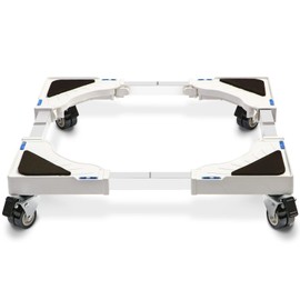 Nefish Furniture Dolly Adjustable Mini Fridge Stand Dolly Cart with 4 Lockable Wheels Washing Machine Stand Mobile Roller Universal Mobile Base Stand for Washer Dryer Refrigerator