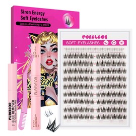 Cluster Lashes Kit Bottom Lash Individual Eyelashes with Lash Bond and Seal Glue Remover Lash Tweezer DIY at Home for Beginner