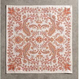 Maison d' Hermine Napkin 100% Cotton Set of 4 Cloth Napkin Decorative Washable Napkins for Gifts, Home, Kitchen, Dining, Party & Camping, Cachemire - Thanksgiving/Christmas (20”X20”)