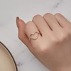 MUNDELL Sterling Silver 925 Simple Minimalist Heart Finger Rings for