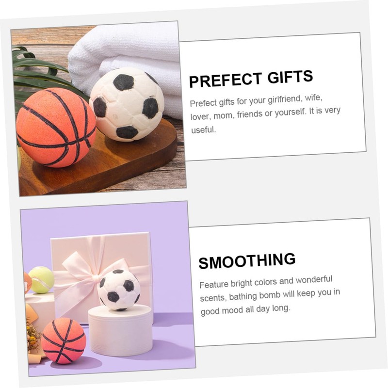 Gatuida 2pcs Portable Football Shape Bathing Natural Bath Salt for